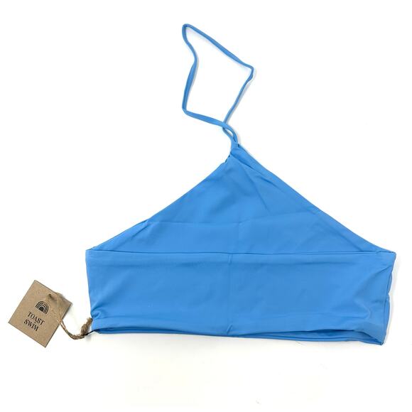 Free People x Toast NEW Signature Apex Swim Top Sky Blue size Medium - Picture 1 of 6
